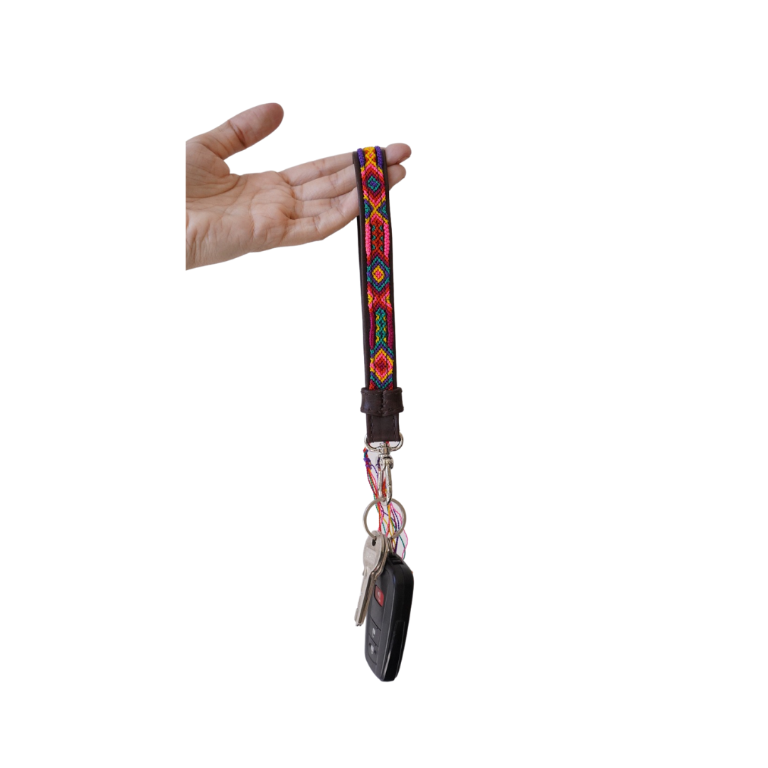 Leather Wristlet - Caribbean