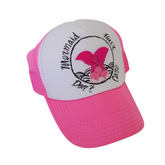 Hand Embroidered Mermaid Hair Hat (Kids)