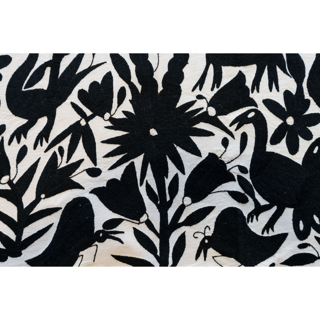 Otomi Hand Embroidered Double Pillow Case