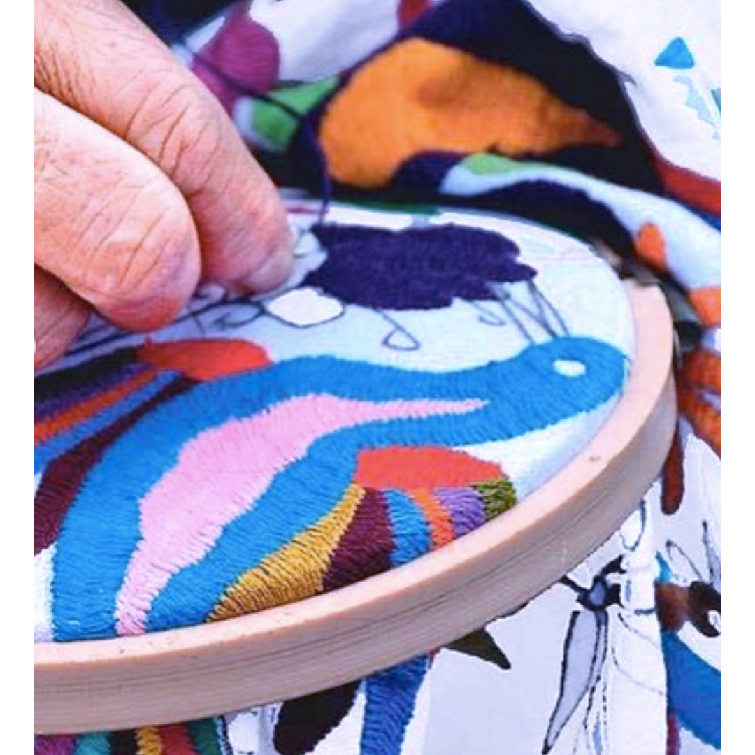 Hand Embroidered Otomi Shirt - Multi