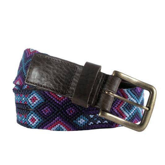 Chiapas Woven Belt - Dark Magenta