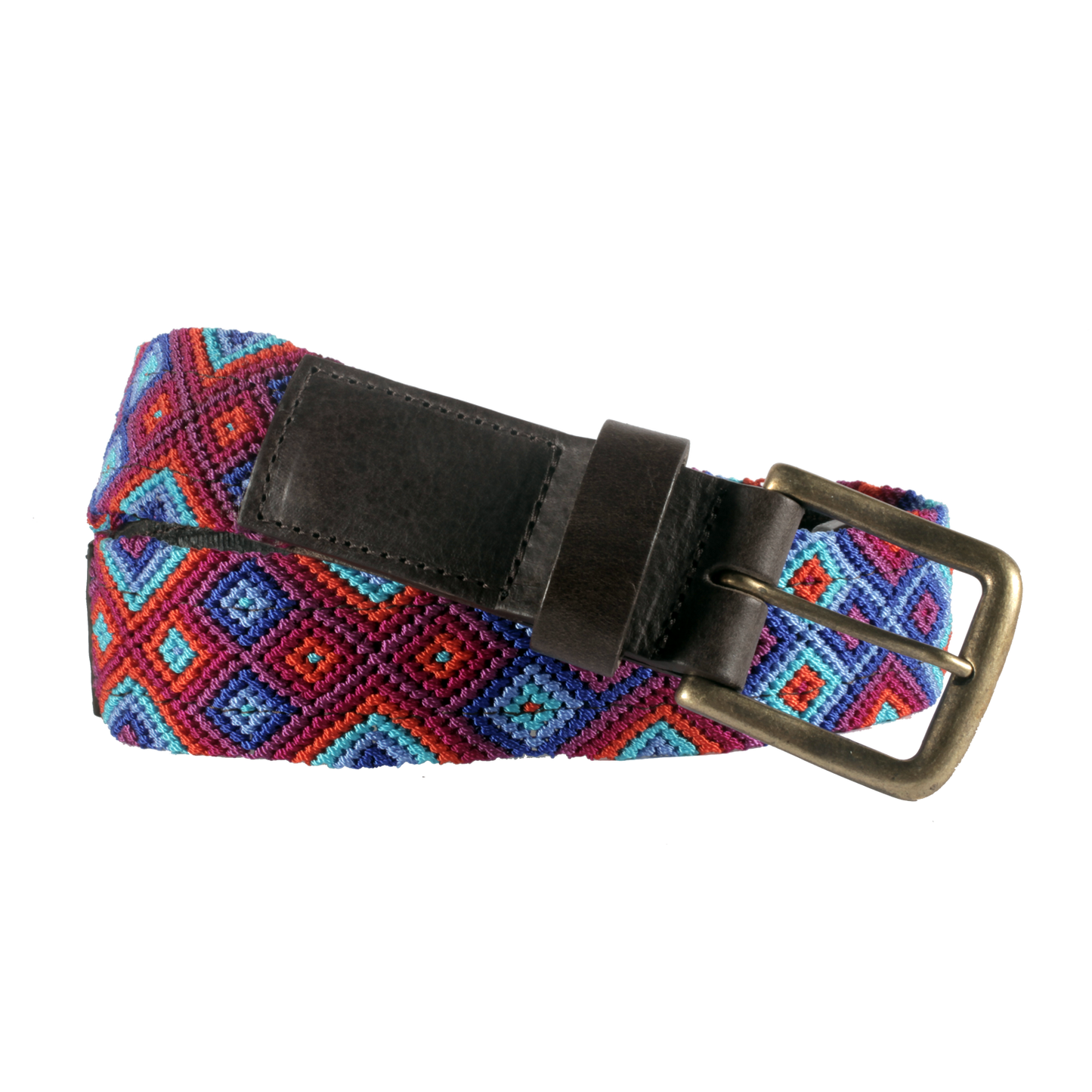 Chiapas Woven Belt - Fiesta Blue