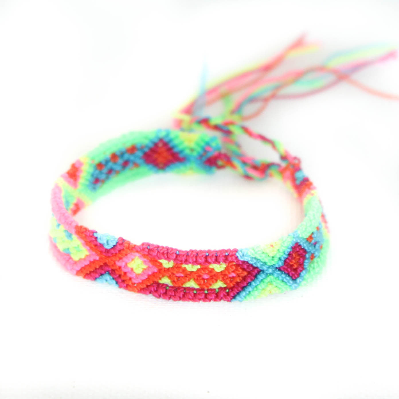 Neon - Embroidered Dog Collar With Leather