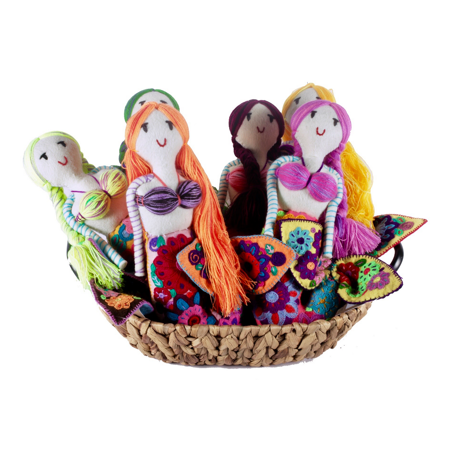 Embroidered Mermaid Doll - Medium