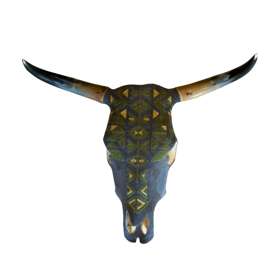 Threaded Huichol Skull N12