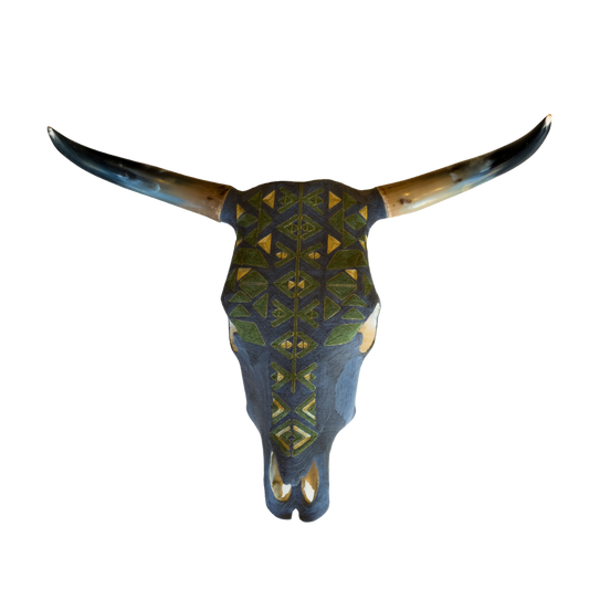 Threaded Huichol Skull N12