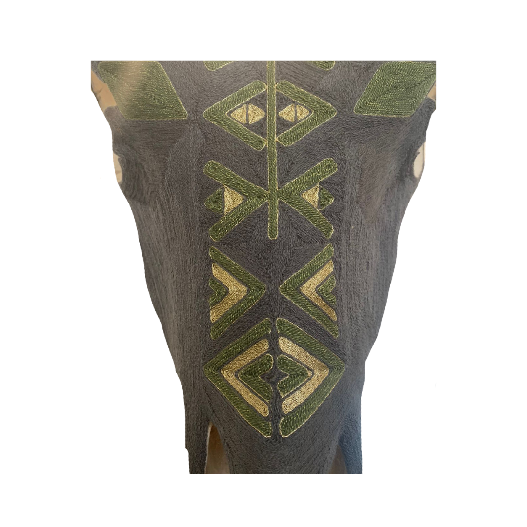 Threaded Huichol Skull N12