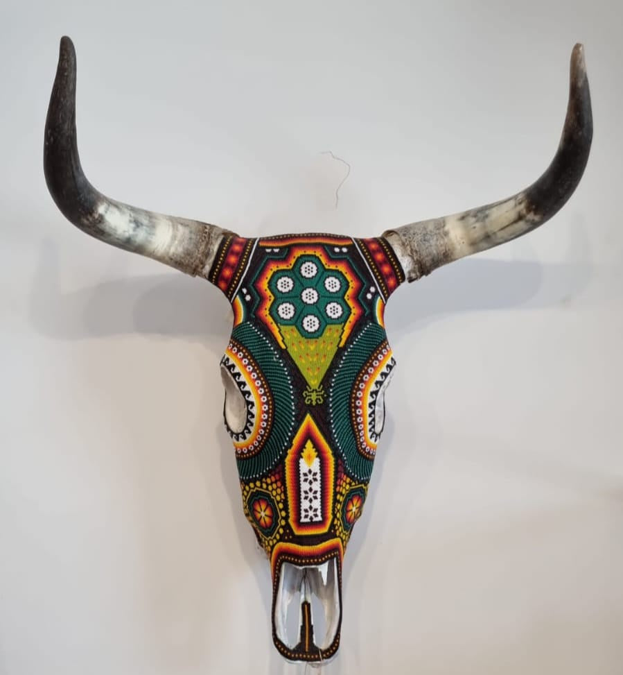 Beaded Huichol Skull N7