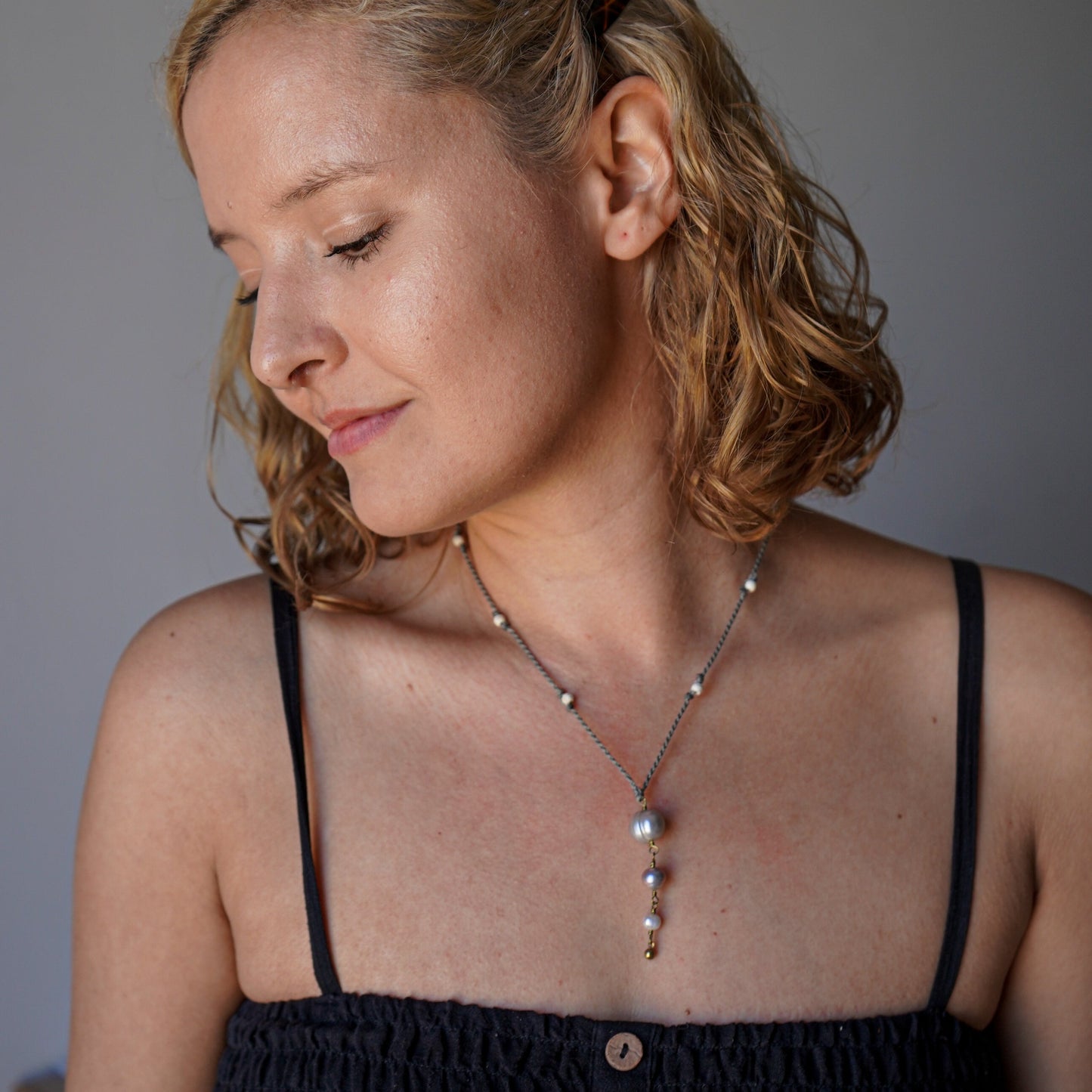 Macrame Pearl Necklace