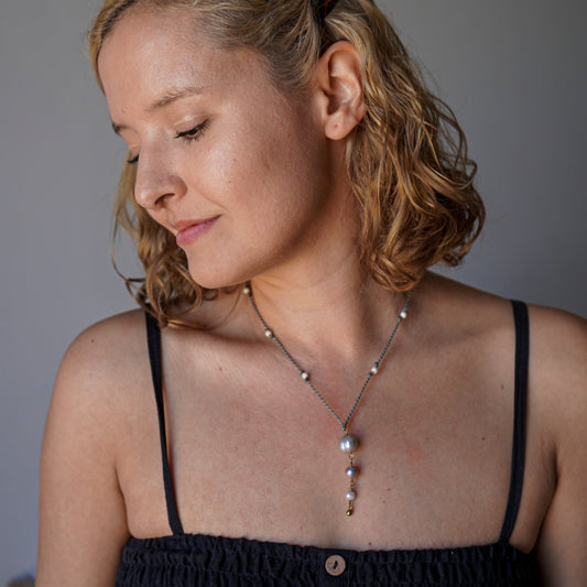Macrame Pearl Necklace