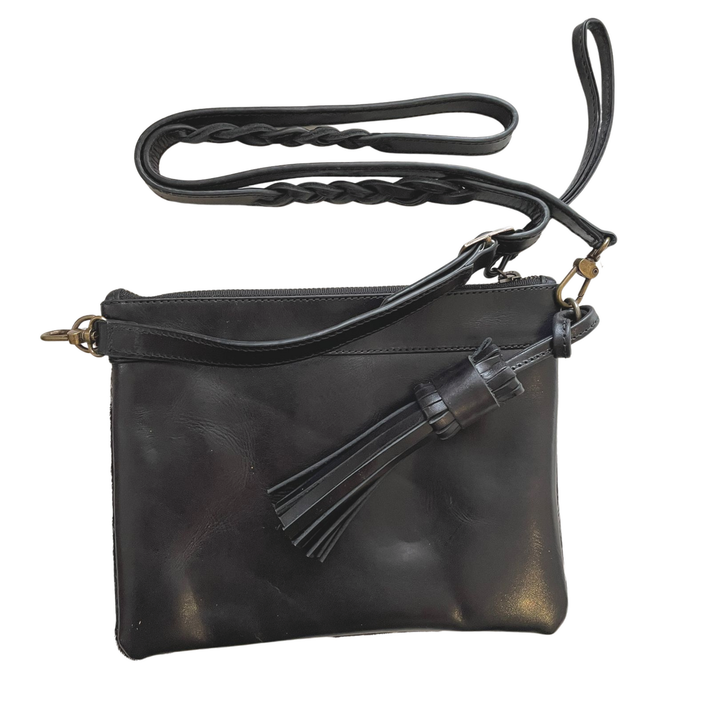 Clutch Crossbody Black And White Hair Briso