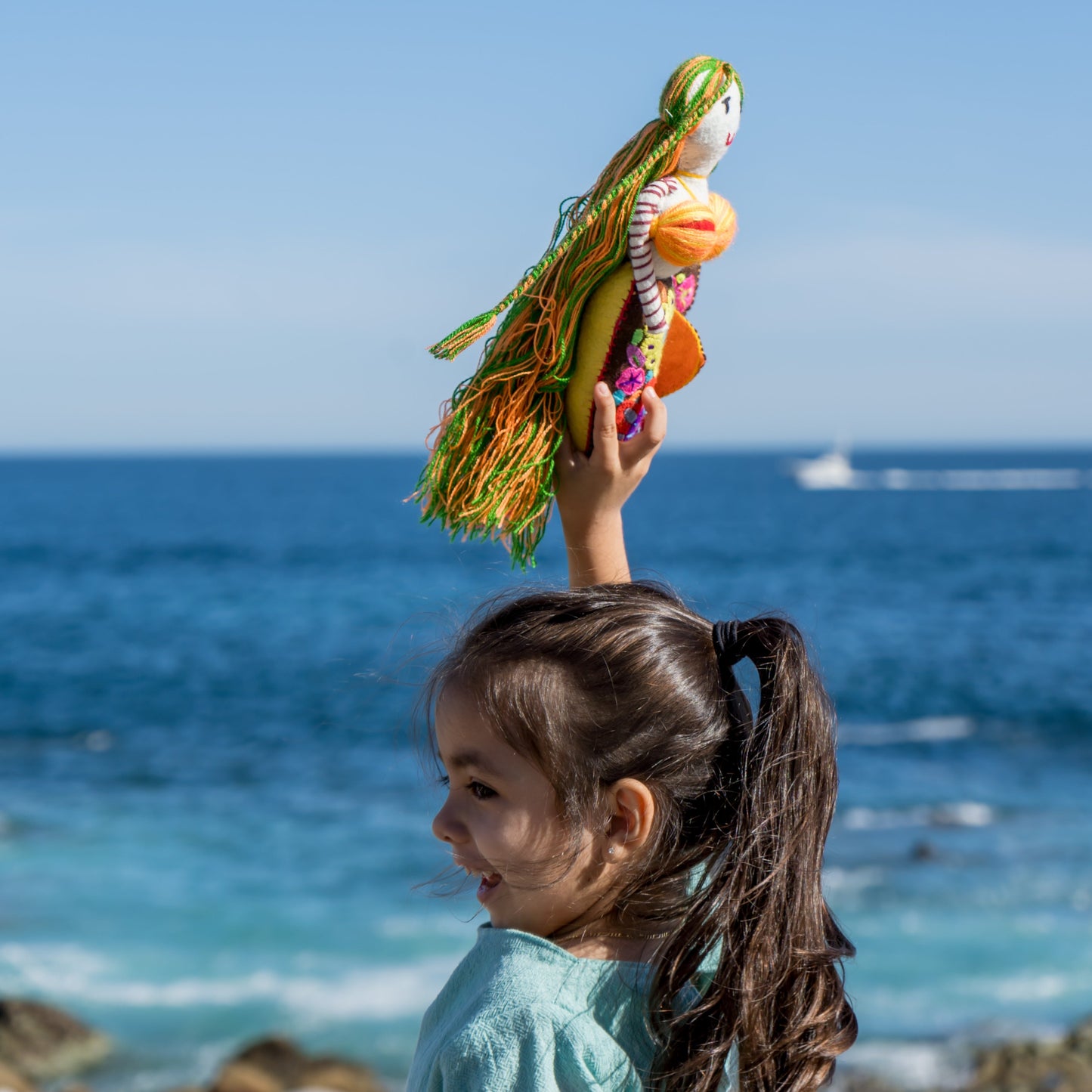 Embroidered Mermaid Doll - Medium