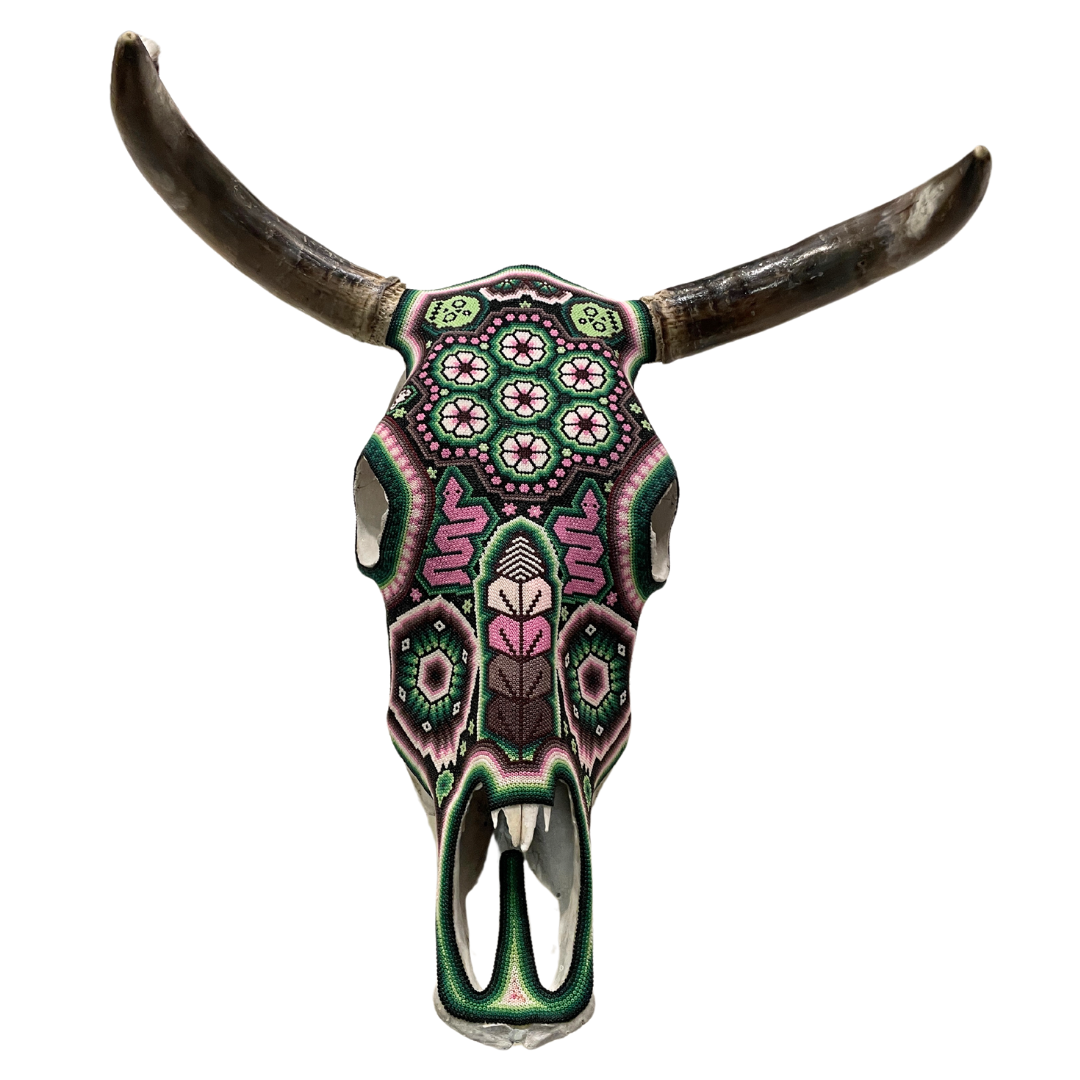 Beaded Huichol Skull N33