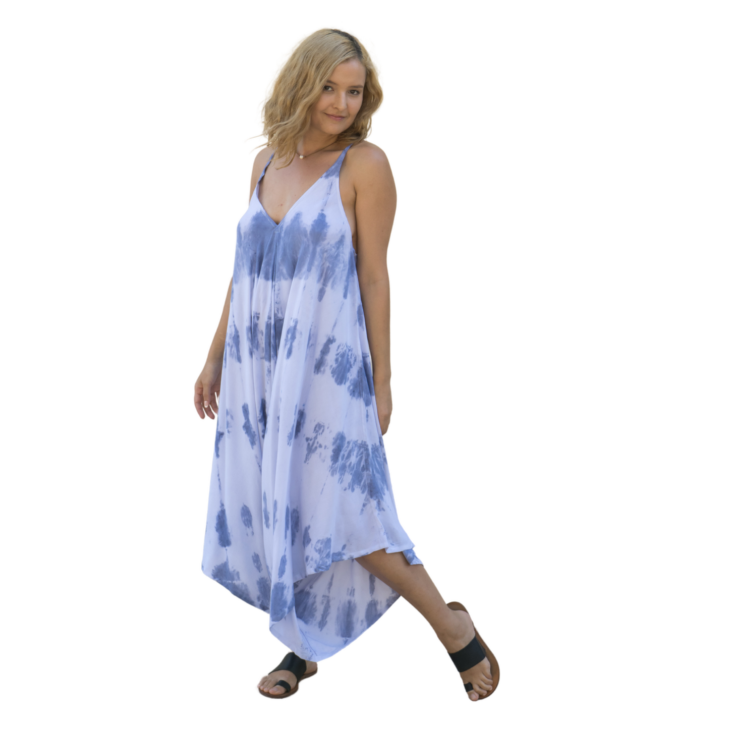 Romper Shibori Navy Blue / White