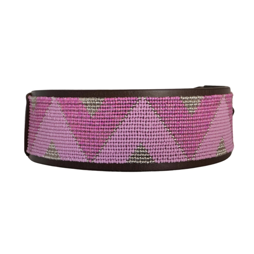 Beaded Dog Collar | Pink