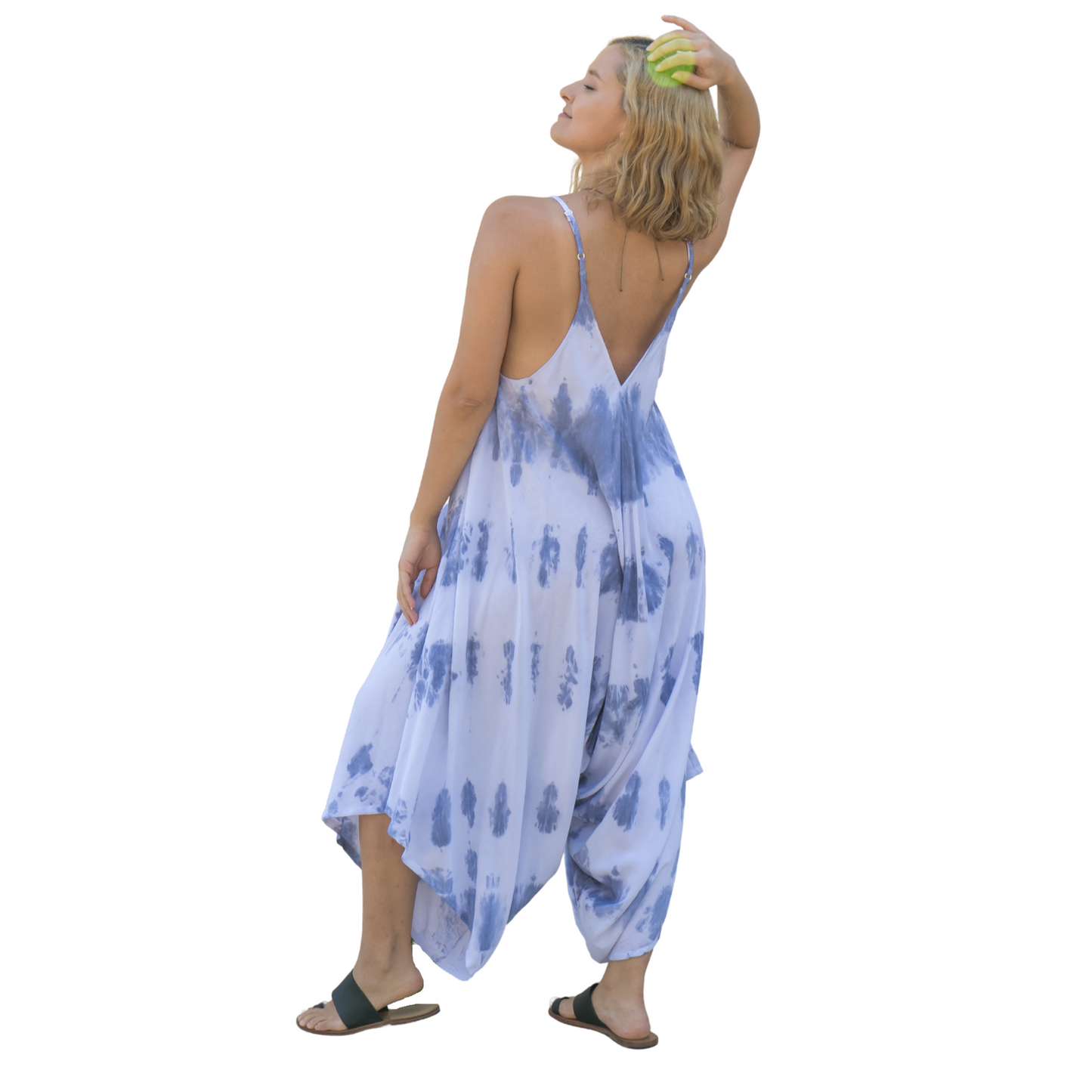 Romper Shibori Navy Blue / White