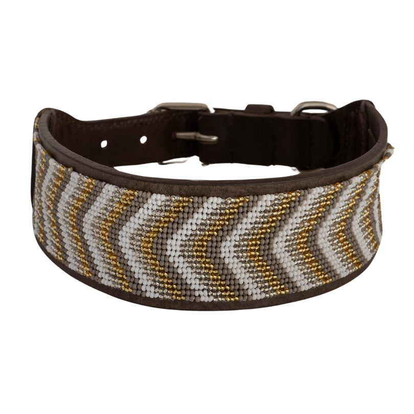 Beaded Dog Collar | Neutrals