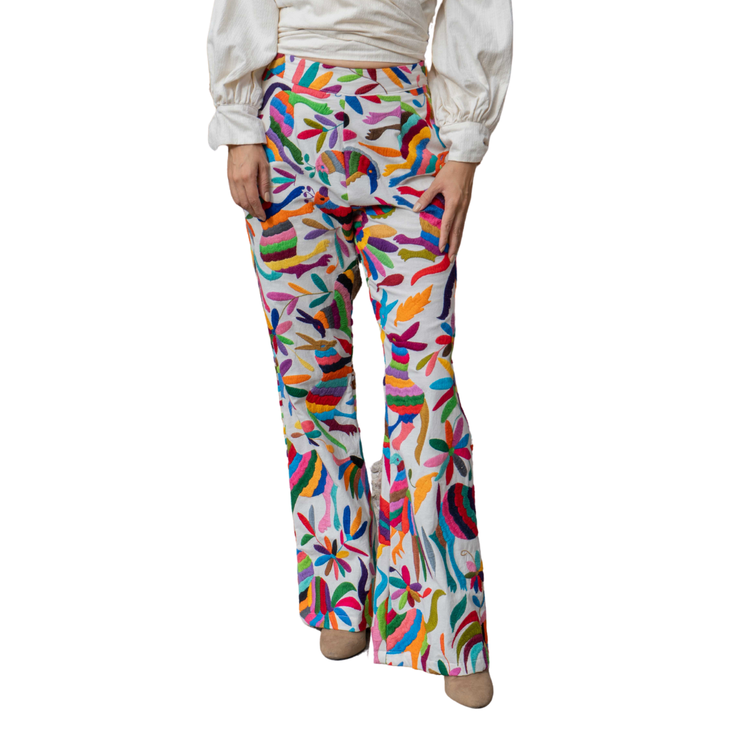 Otomi Embroidered Pants – Eclectic Array - Nevis / Mexico