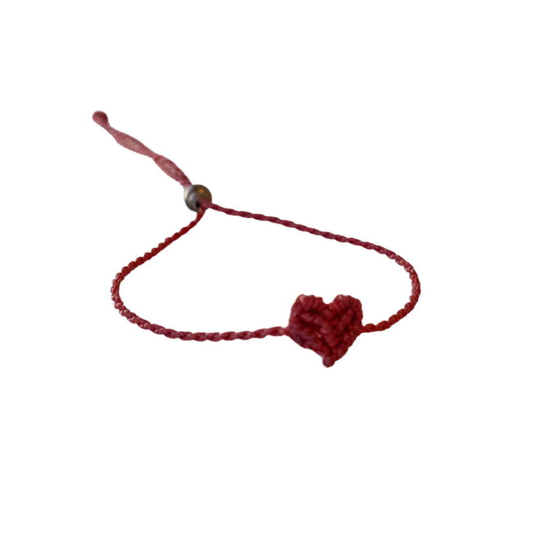 Macrame Small Heart Bracelet