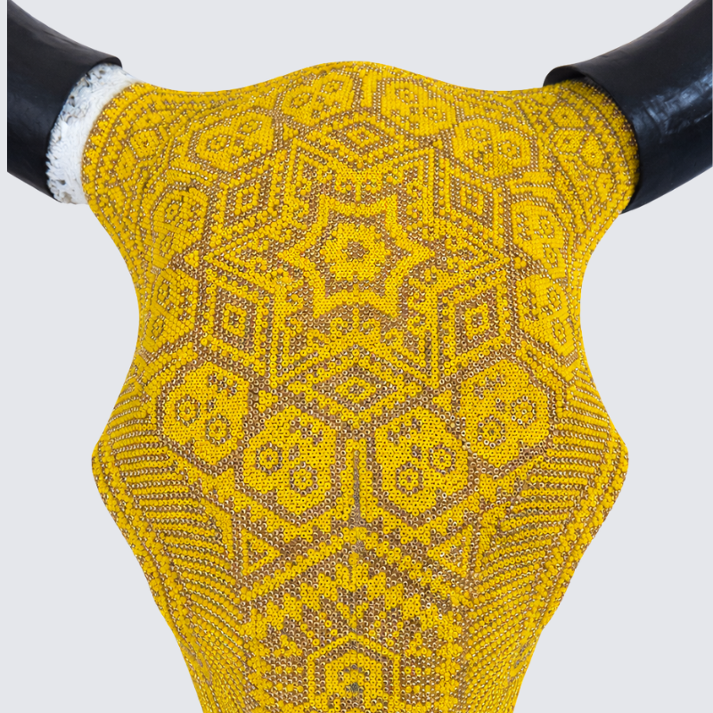 Beaded Huichol Skull N59