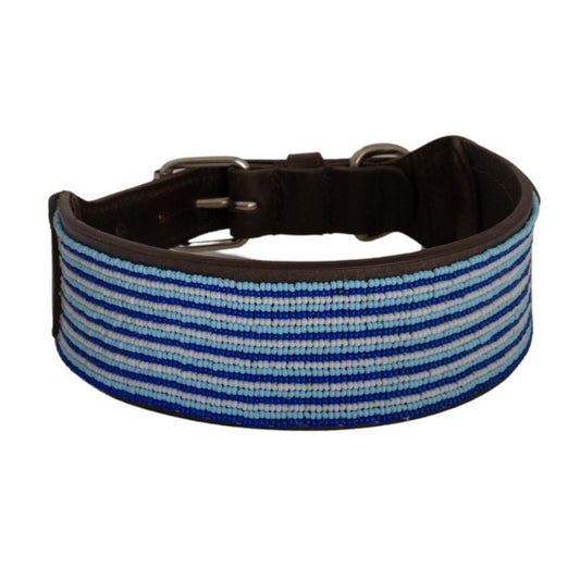 Beaded Dog Collar | Blues