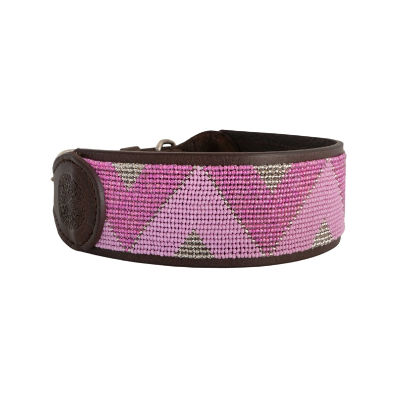 Beaded Dog Collar | Pink