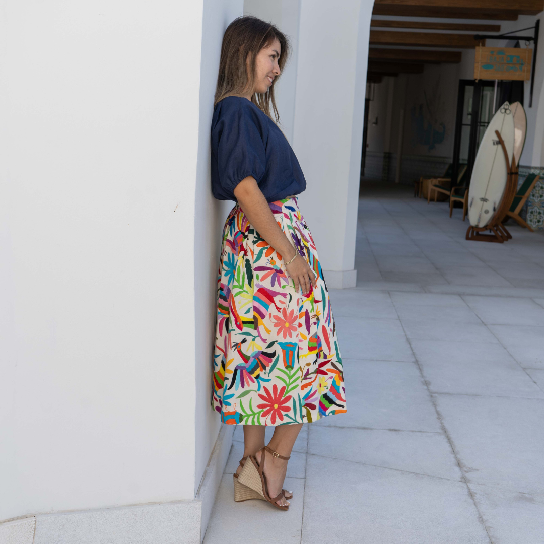 Embroidered Otomi Skirt