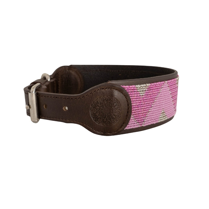 Beaded Dog Collar | Pink