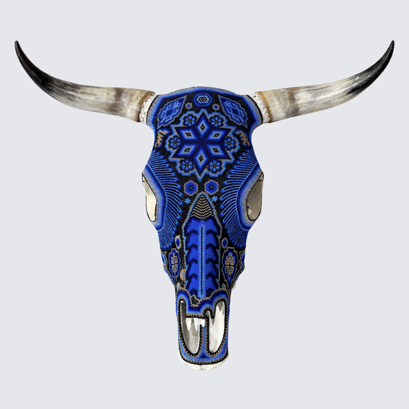 Beaded Huichol Skull N51