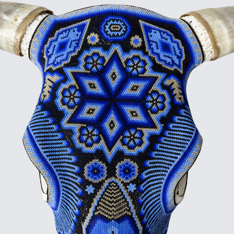 Beaded Huichol Skull N51