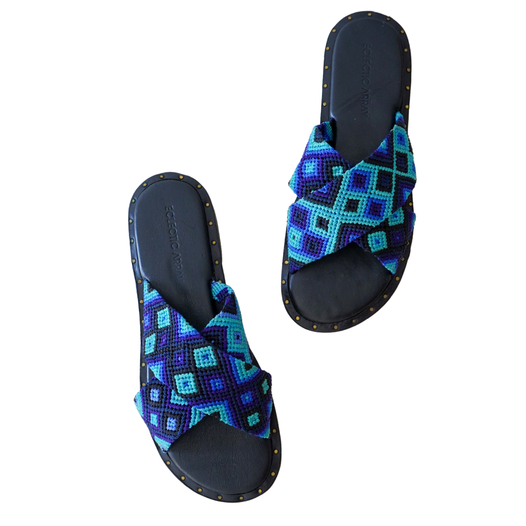 Seti Woven Bands Blue Skies Sandals