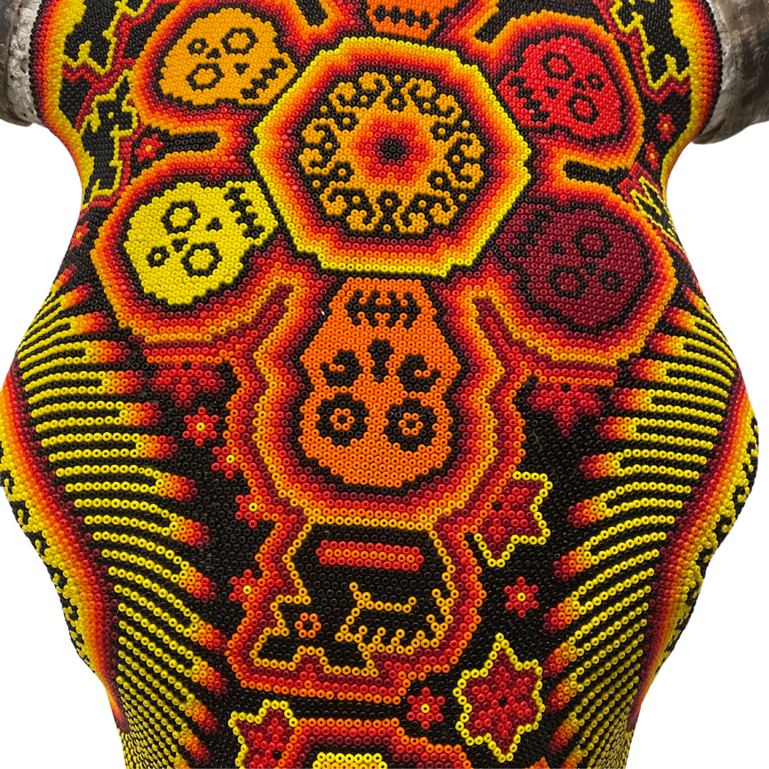 Beaded Huichol Skull N35