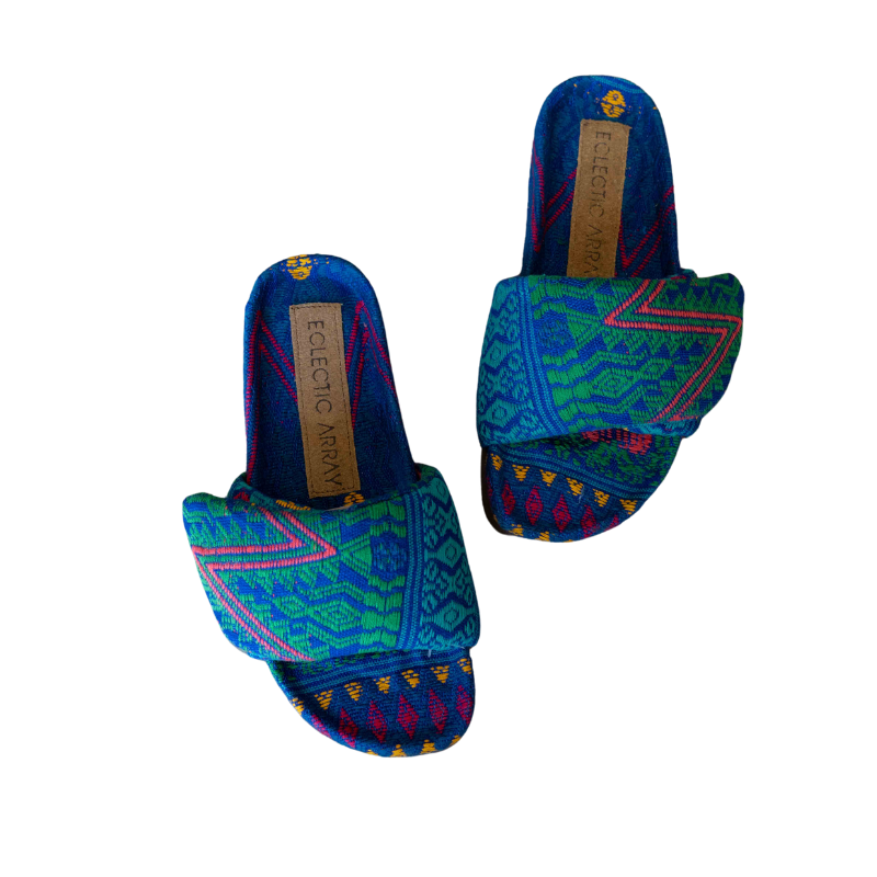 Puffy Sandals Guatemalteco - Rosa/Azul