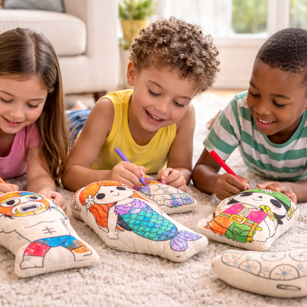 Reusable washable coloring toy for kids. Color, wash, and color again. Inspired by Mexican culture and made in Mexico. Includes markers.