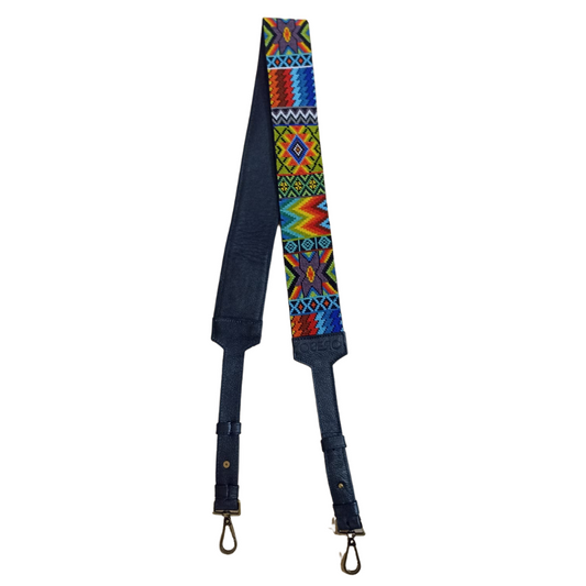 Beaded Leather Bag Strap