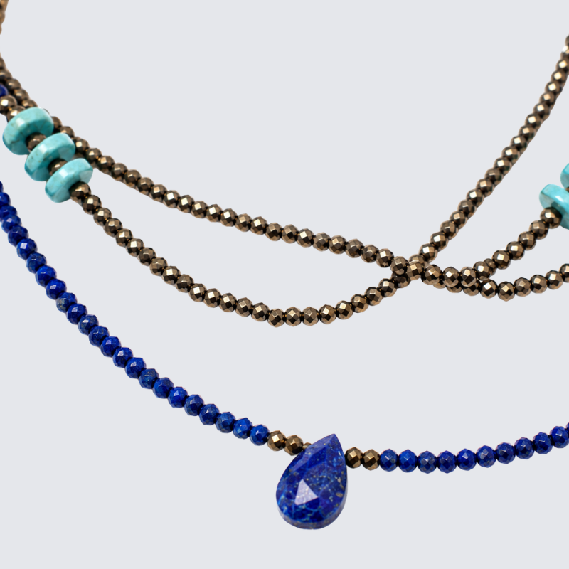 Multi-Wrap Gemstone Necklace