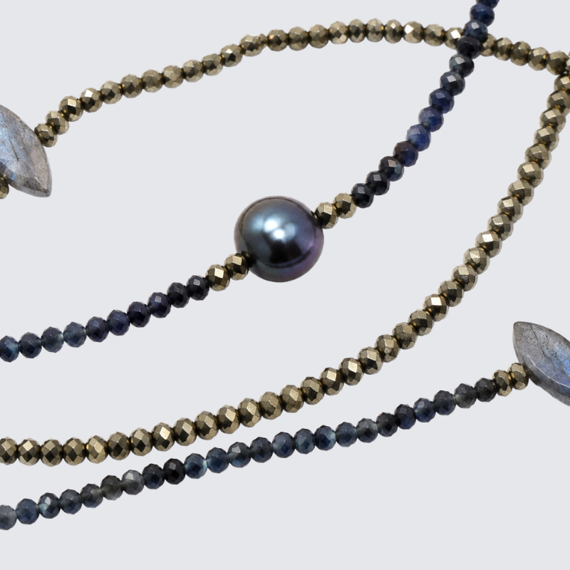 Multi-Wrap Gemstone Necklace
