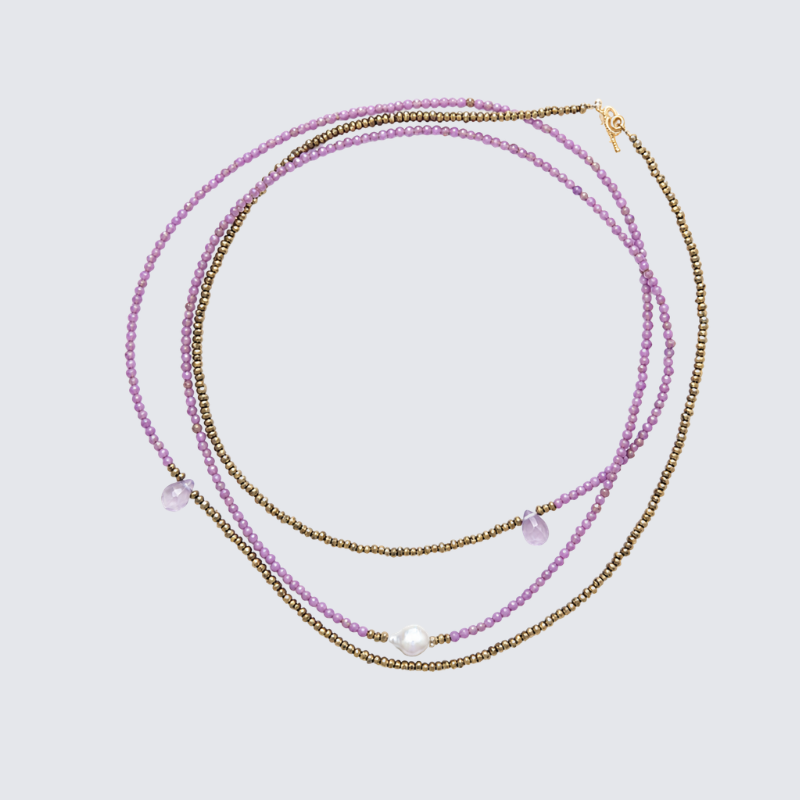 Multi-Wrap Gemstone Necklace
