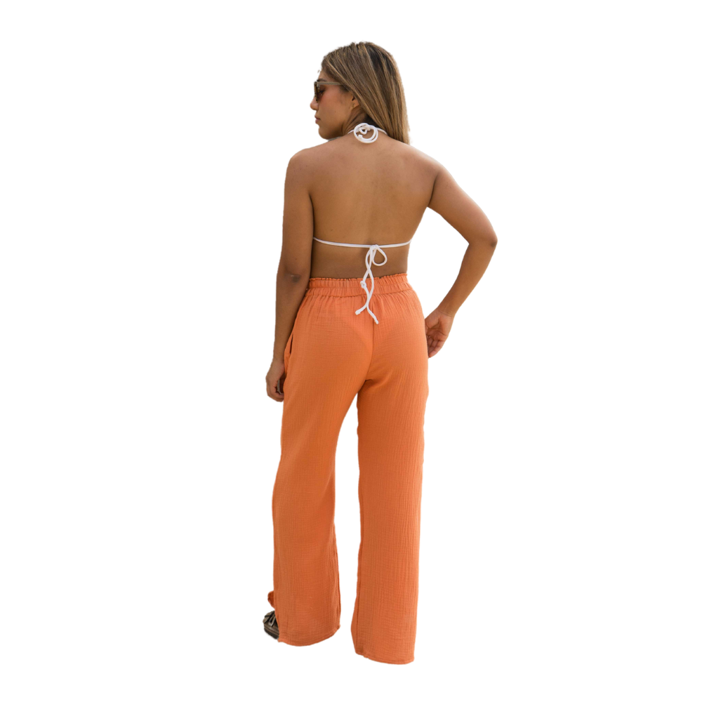 Pants Helsol Viri Orange Cotton