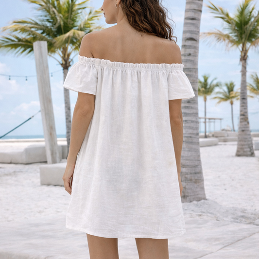 linen dress
lightweight summer dress
breathable linen clothing
resort wear dress
timeless linen dress