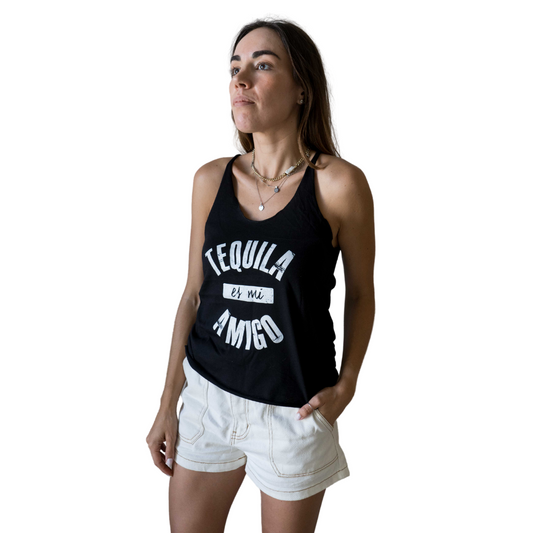 Tequila Es Mi Amigo Tank Top Black