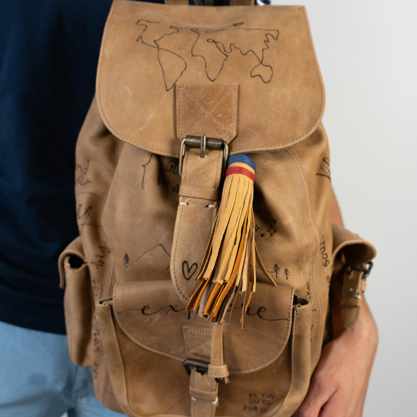 Traveler Leather Backpack
