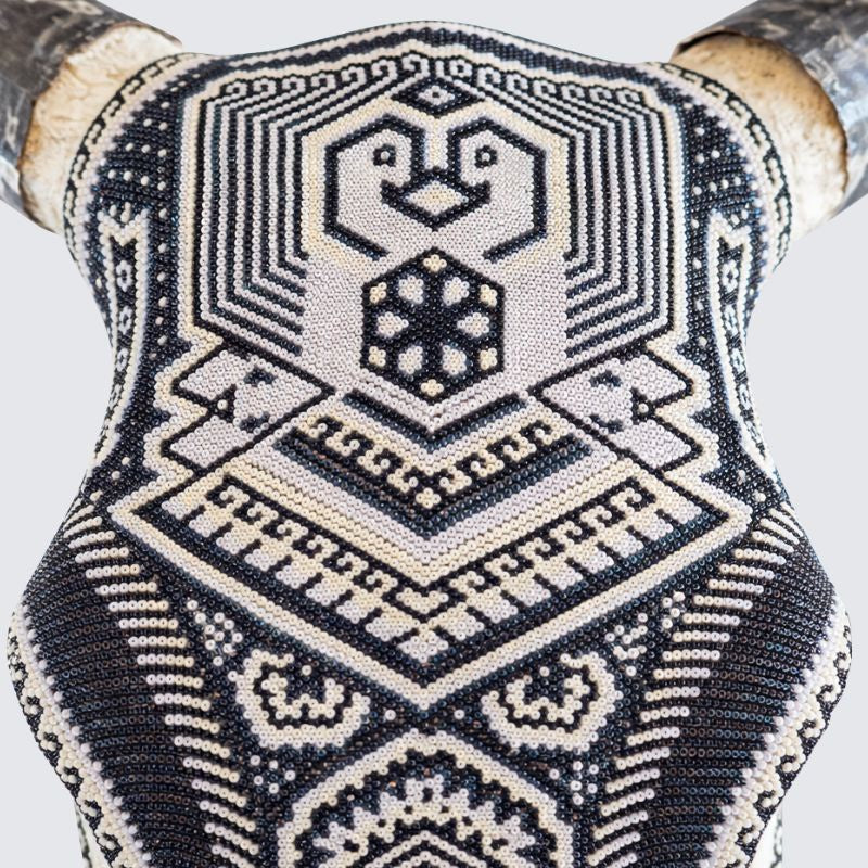 Beaded Huichol Skull N60