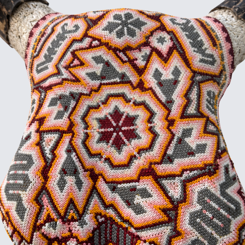 Beaded  Huichol Skull