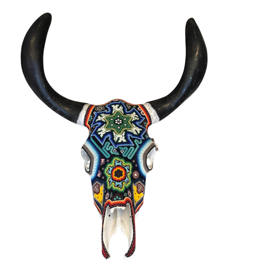 Beaded Huichol Skull N38