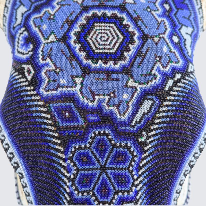 Beaded Huichol Skull N62