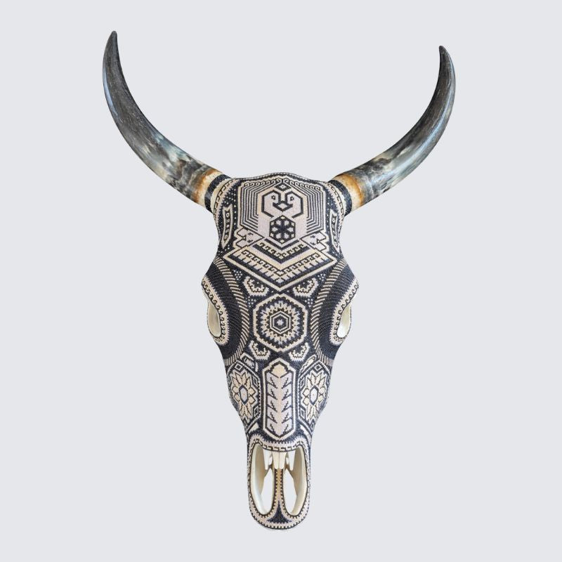 Beaded Huichol Skull N60