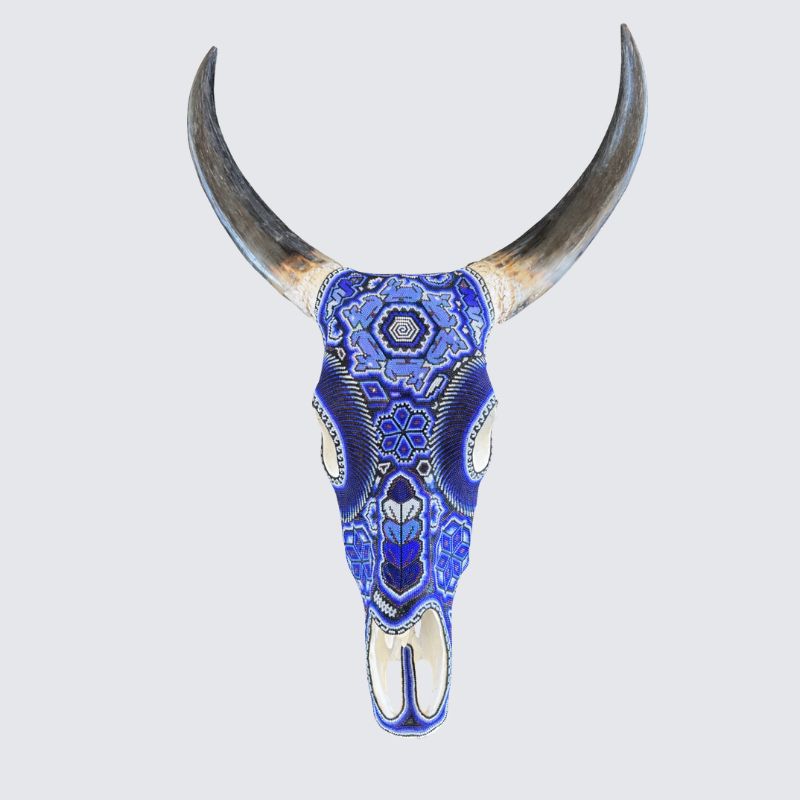 Beaded Huichol Skull N62