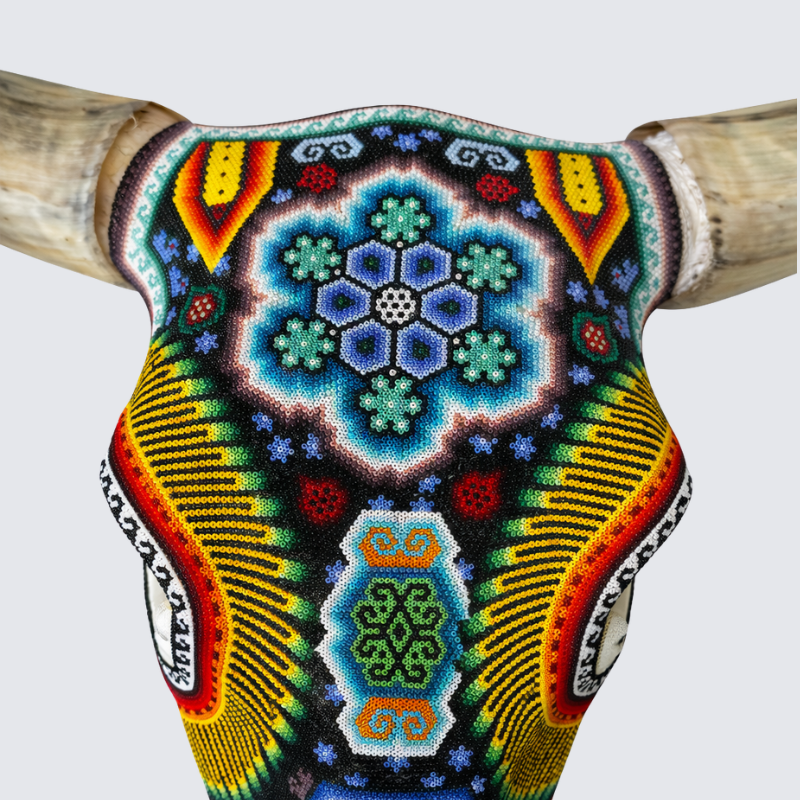 Beaded Huichol Skull N47