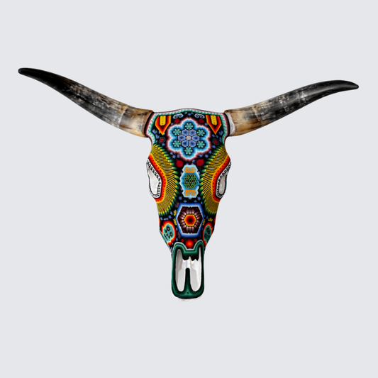 Beaded Huichol Skull N47